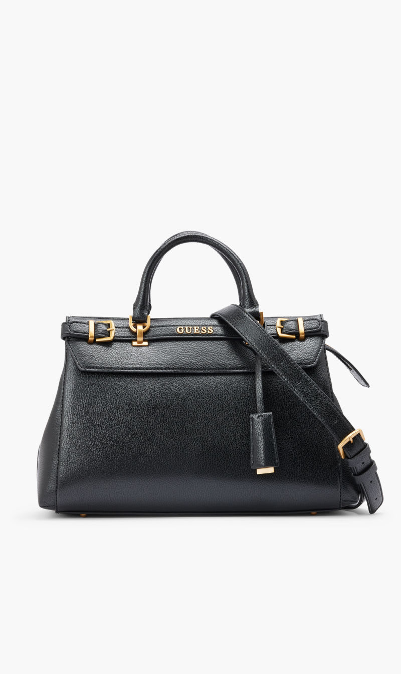 

Guess Black Sestri Luxury Satchel for Women | The Deal Outlet