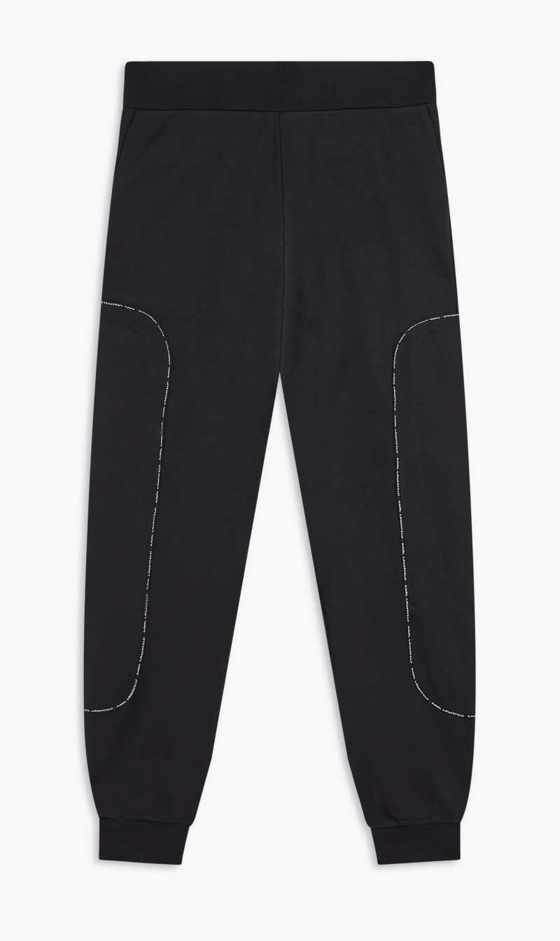 

Karl Lagerfeld Black Piping Fashion Sweatpants for Women | The Deal Outlet