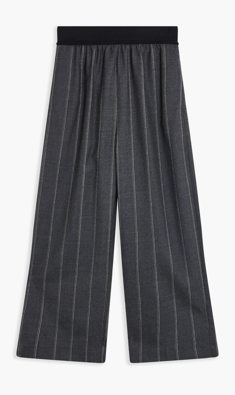 

Stella Mc Cartney Grey Elastic Cropped Pant for Women | The Deal Outlet