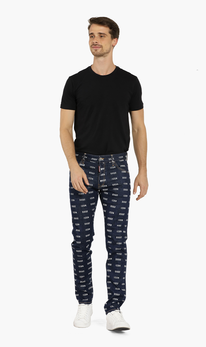 

Dsquared2 All Over Logo Print Jeans