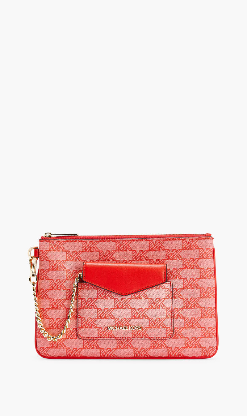 

Michael Kors Red Jet Set Item Lg 2n1 Crd Cs Wrstlt for Women | The Deal Outlet