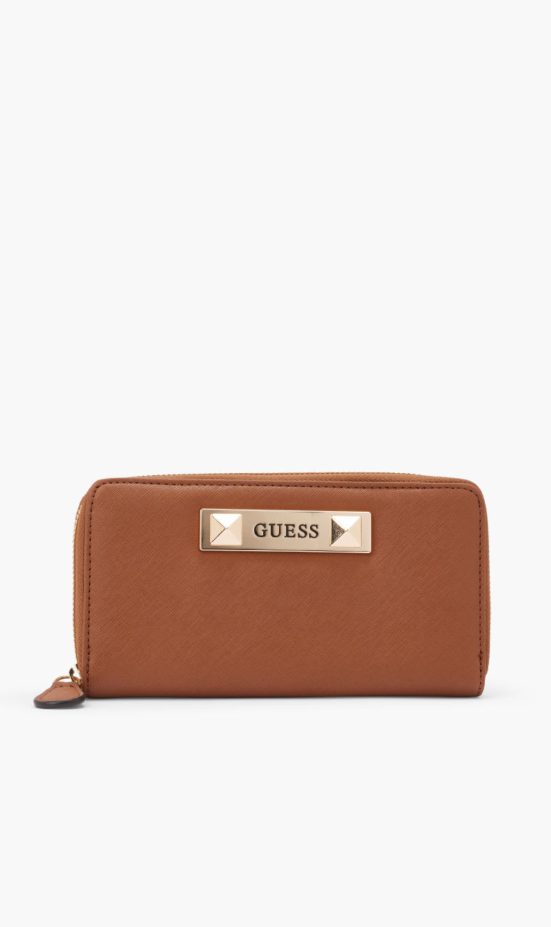 

Guess Brown Mazikeen Slg Medium Zip Around for Women | The Deal Outlet