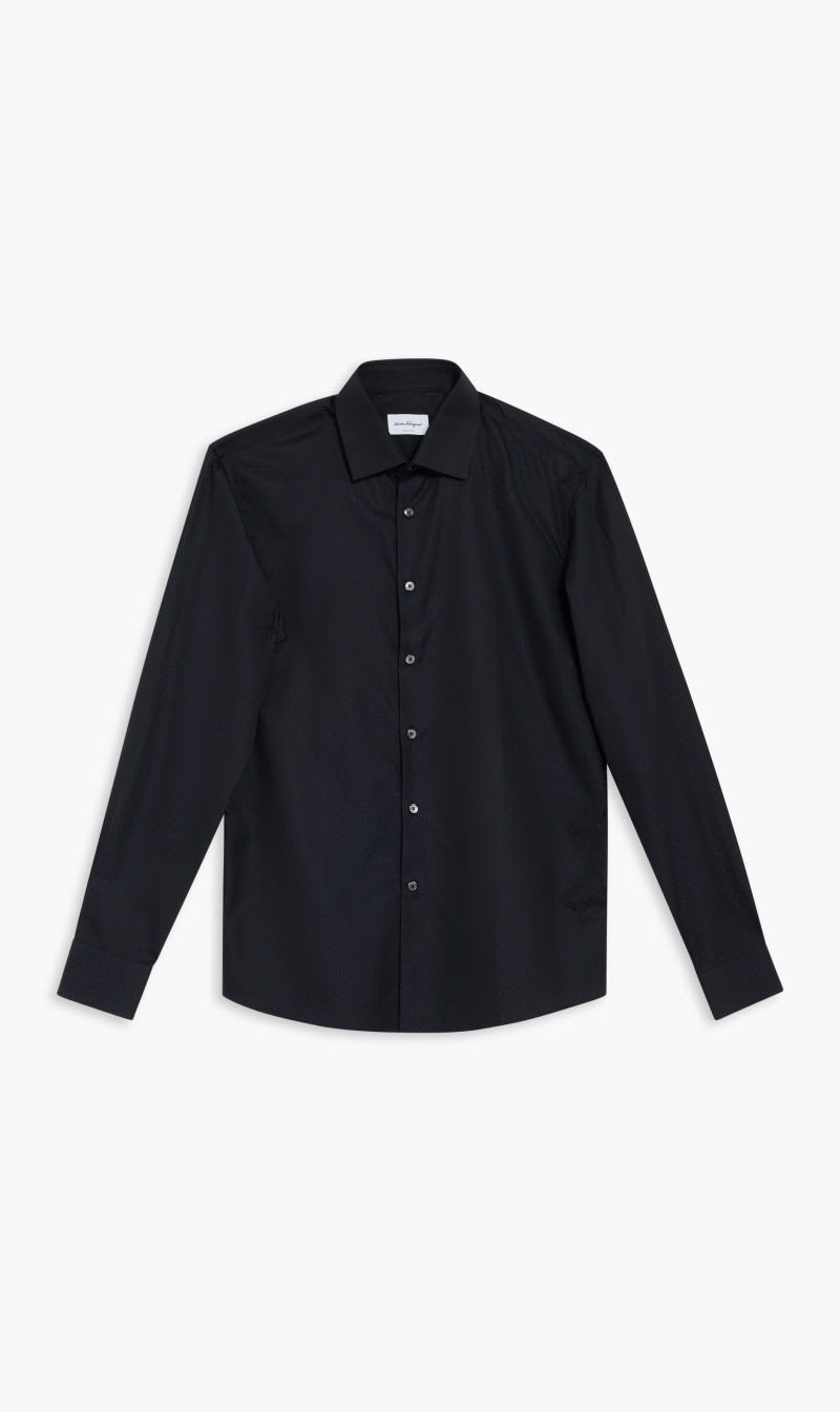 

Salvatore Ferragamo Black Sport Shirt With Long Sleeves D for Men | The Deal Outlet