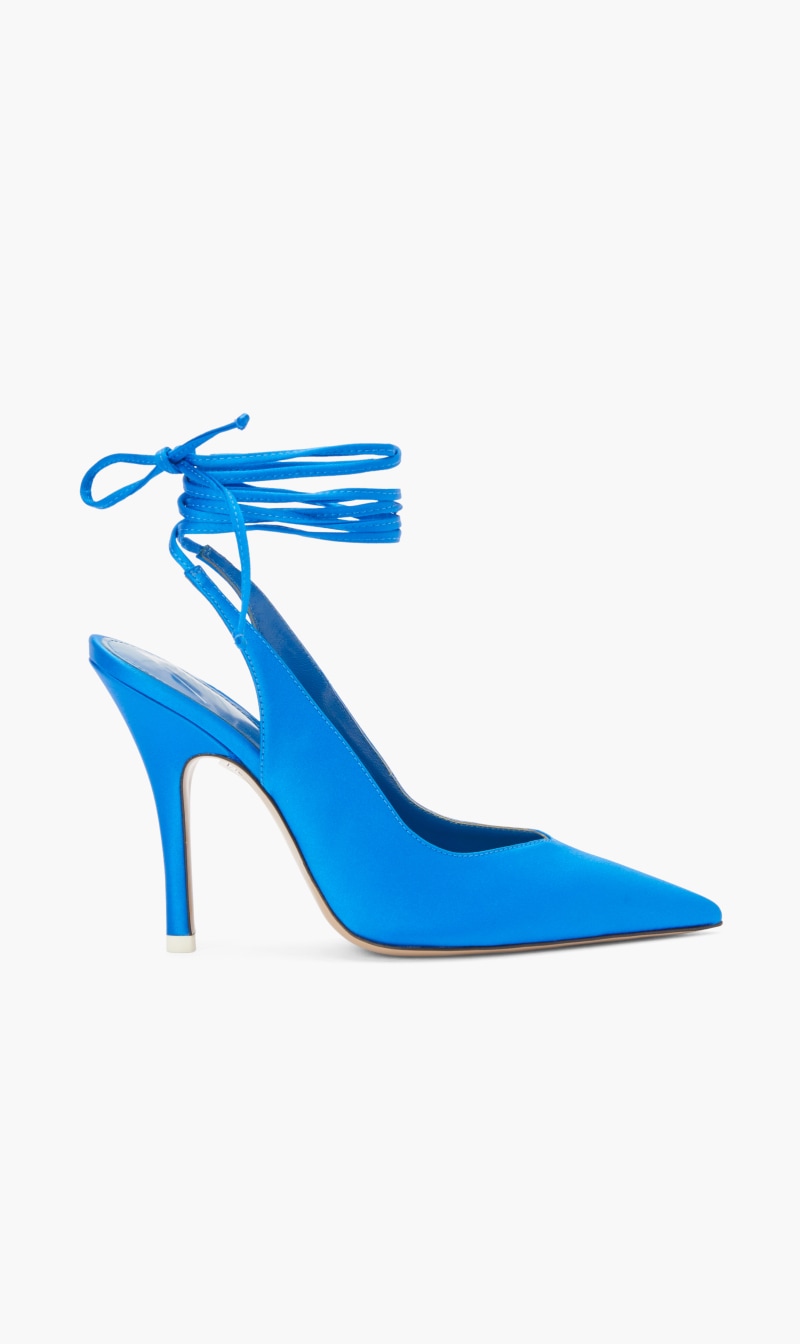 

Attico Blue High Heel Lace-up Slingback 105mm for Women | The Deal Outlet