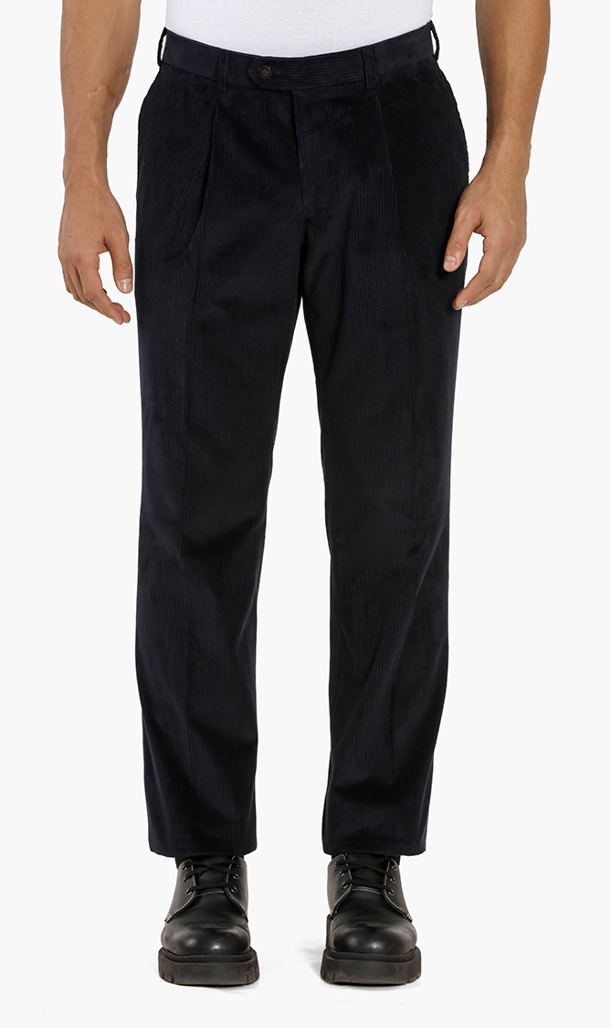 

Wool-blend Corduroy Pants, Blue