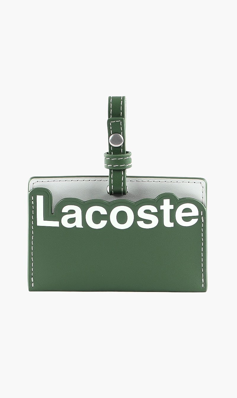 

Lacoste Green Fitzgerald Wrist Loop Signature Leather Card Holder for Men | The Deal Outlet