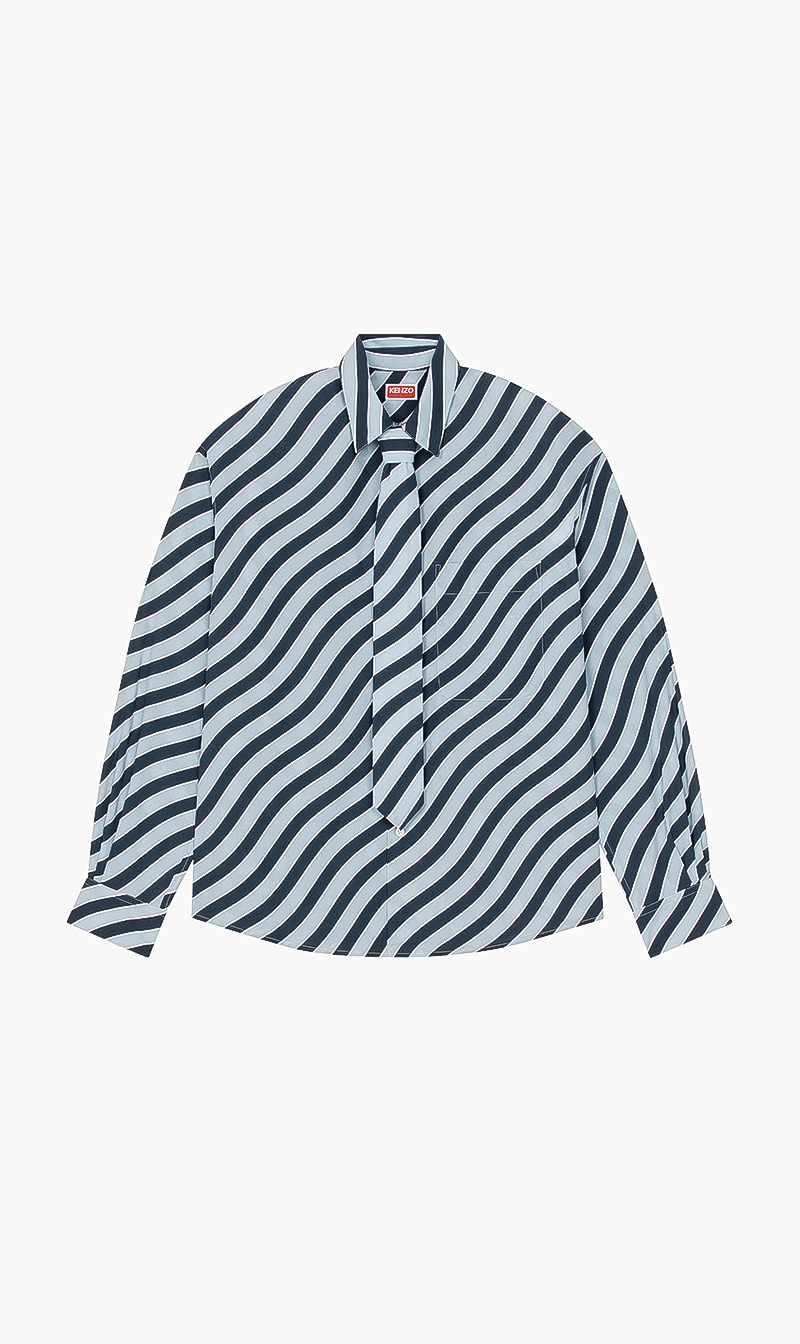 

Kenzo Blue Wavy Stripes Shirt for Men | The Deal Outlet