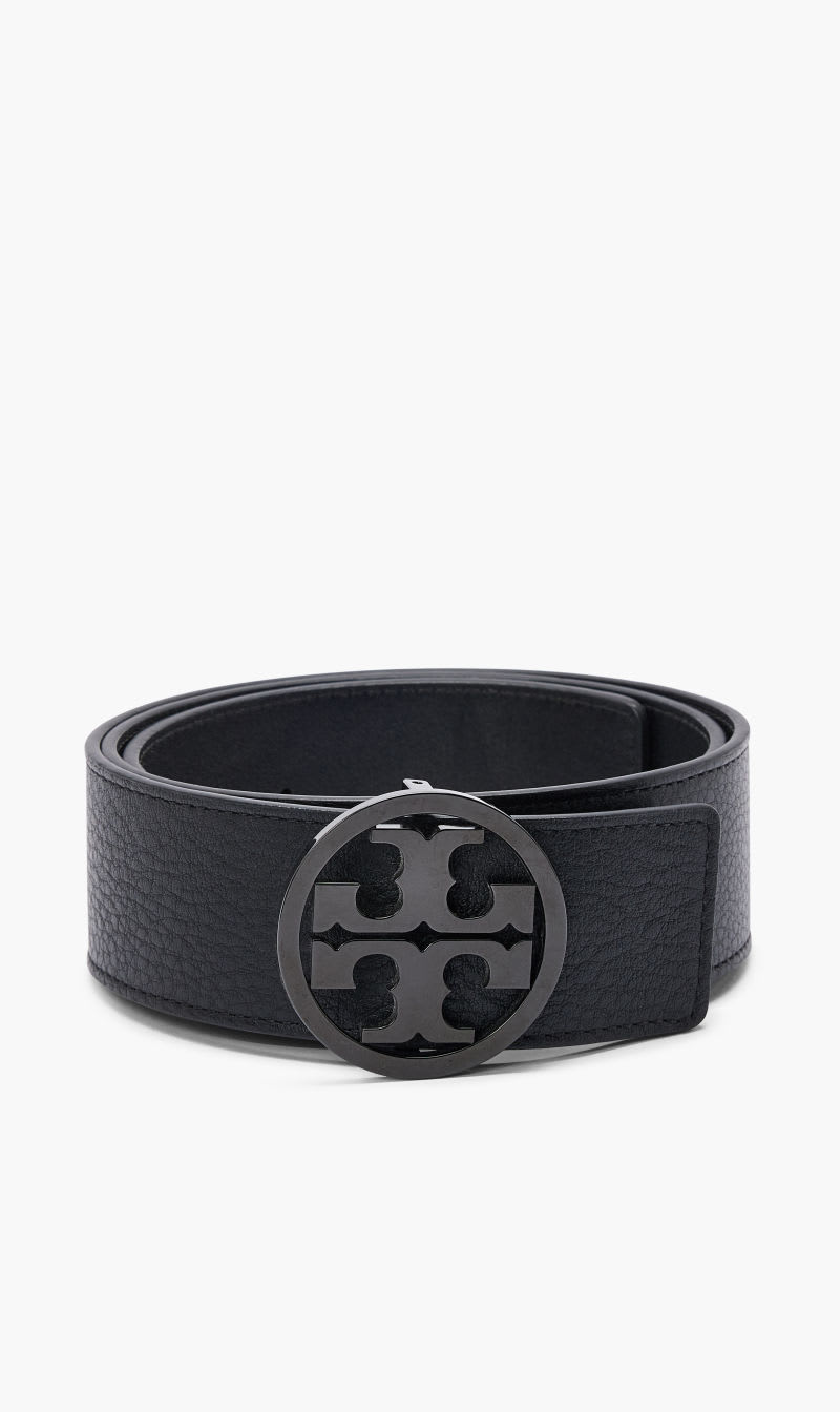 

Tory Burch Black 15" Miller Powder Coated Belt for Women | The Deal Outlet