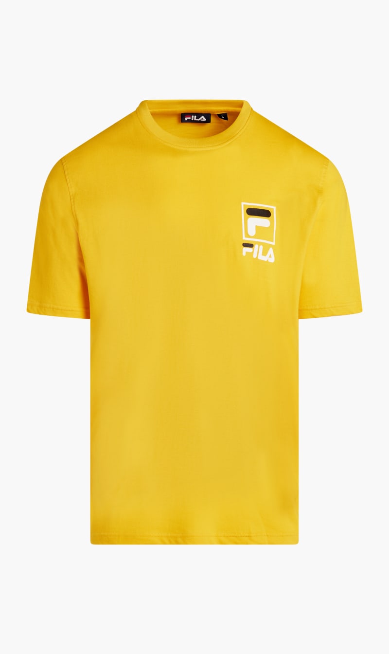 

Fila Yellow Julian Graphic Logo Tee for Men | The Deal Outlet