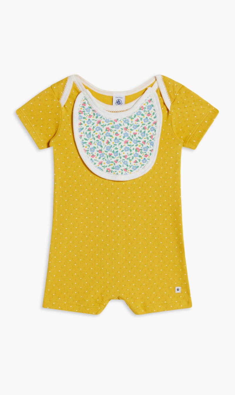 

Petit Bateau Yellow Combinaison Bavoir for Kids | The Deal Outlet