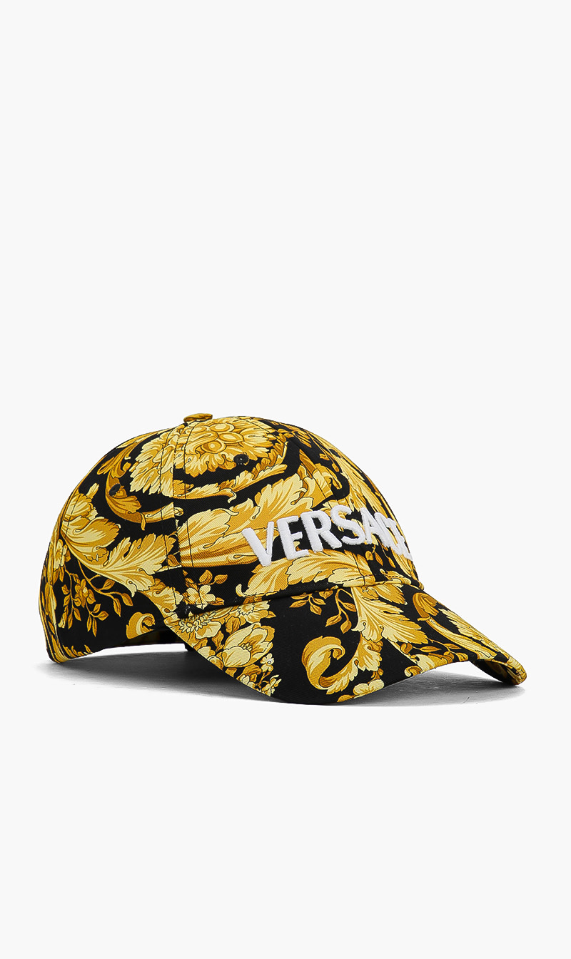 

Barocco Print Cap, Yellow