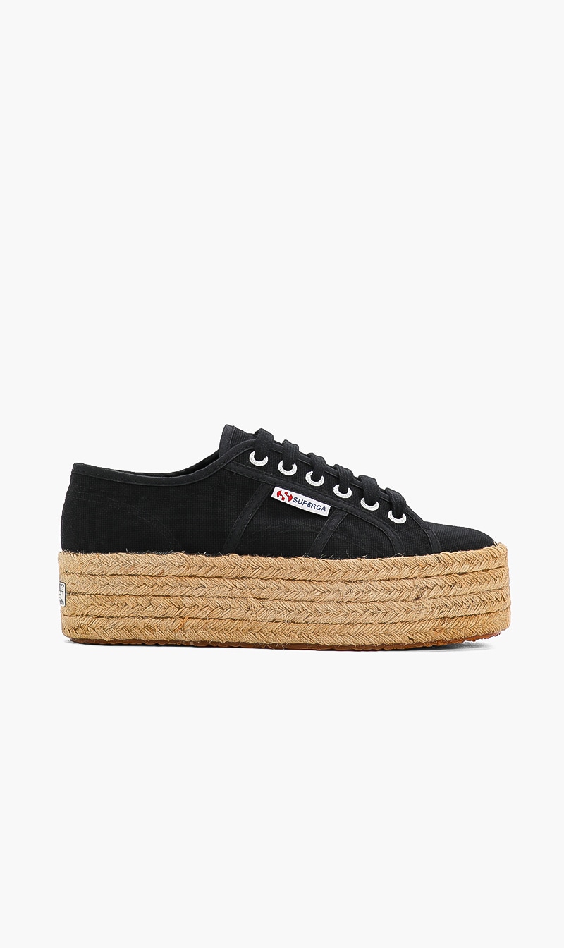 

Superga Black Rope Sole Sneakers for Women | The Deal Outlet