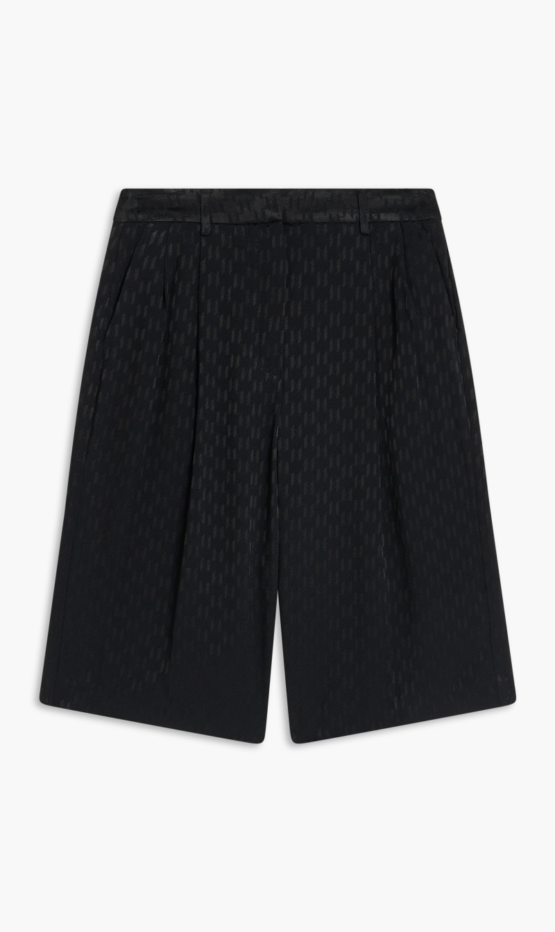 

Karl Lagerfeld Black Hun's Pick Monogram Shorts for Women | The Deal Outlet