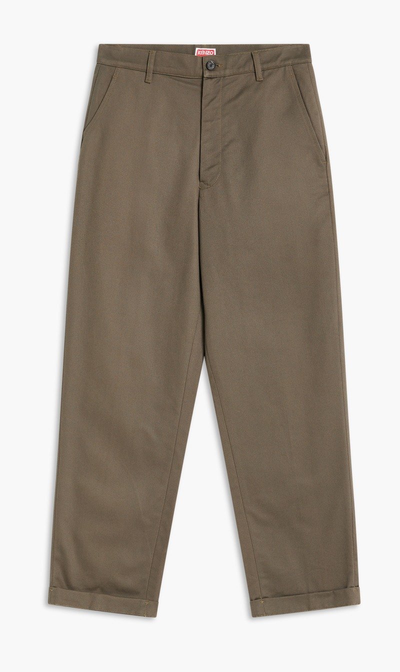 

Kenzo Brown Cotton Chinos for Men | The Deal Outlet