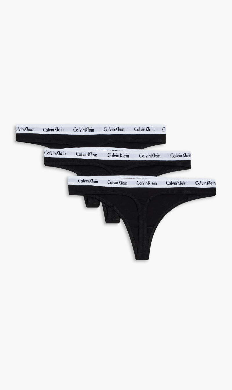 

Calvin Klein Black Woman Thong Pack Of 3 Black for Women | The Deal Outlet