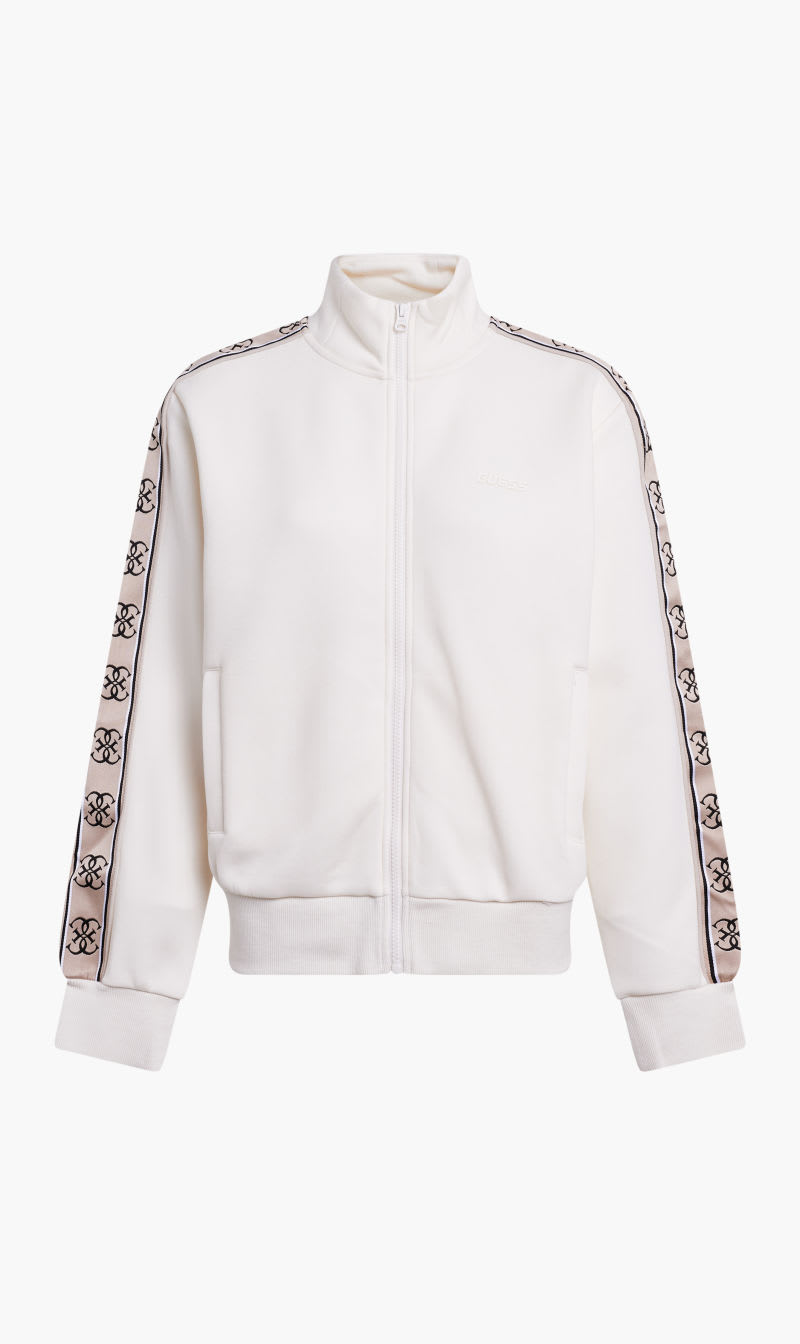 

Guess White Britney Full Zip Sweatshirt for Women | The Deal Outlet