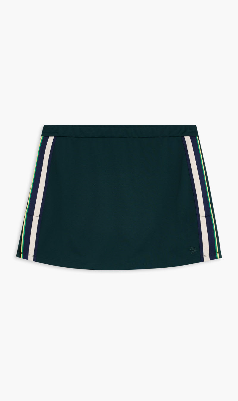 

Tory Burch Green Tory Sport Side-slit Multi-stripe Tennis Skirt for Women | The Deal Outlet