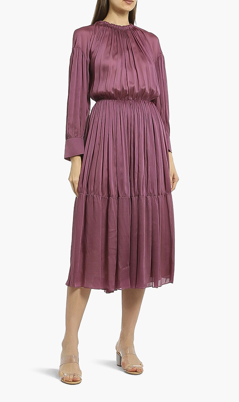 

Silk Midi Dress, Pink