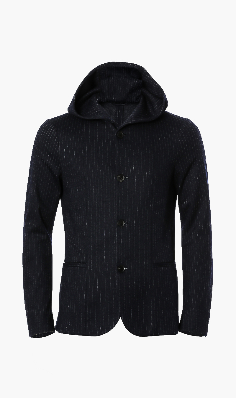 

Emporio Armani Pinstripe Hoodie Jacket