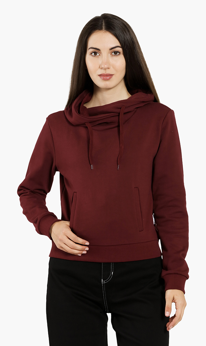 

Embossed Logo Hoodie Sweatshirt, Red