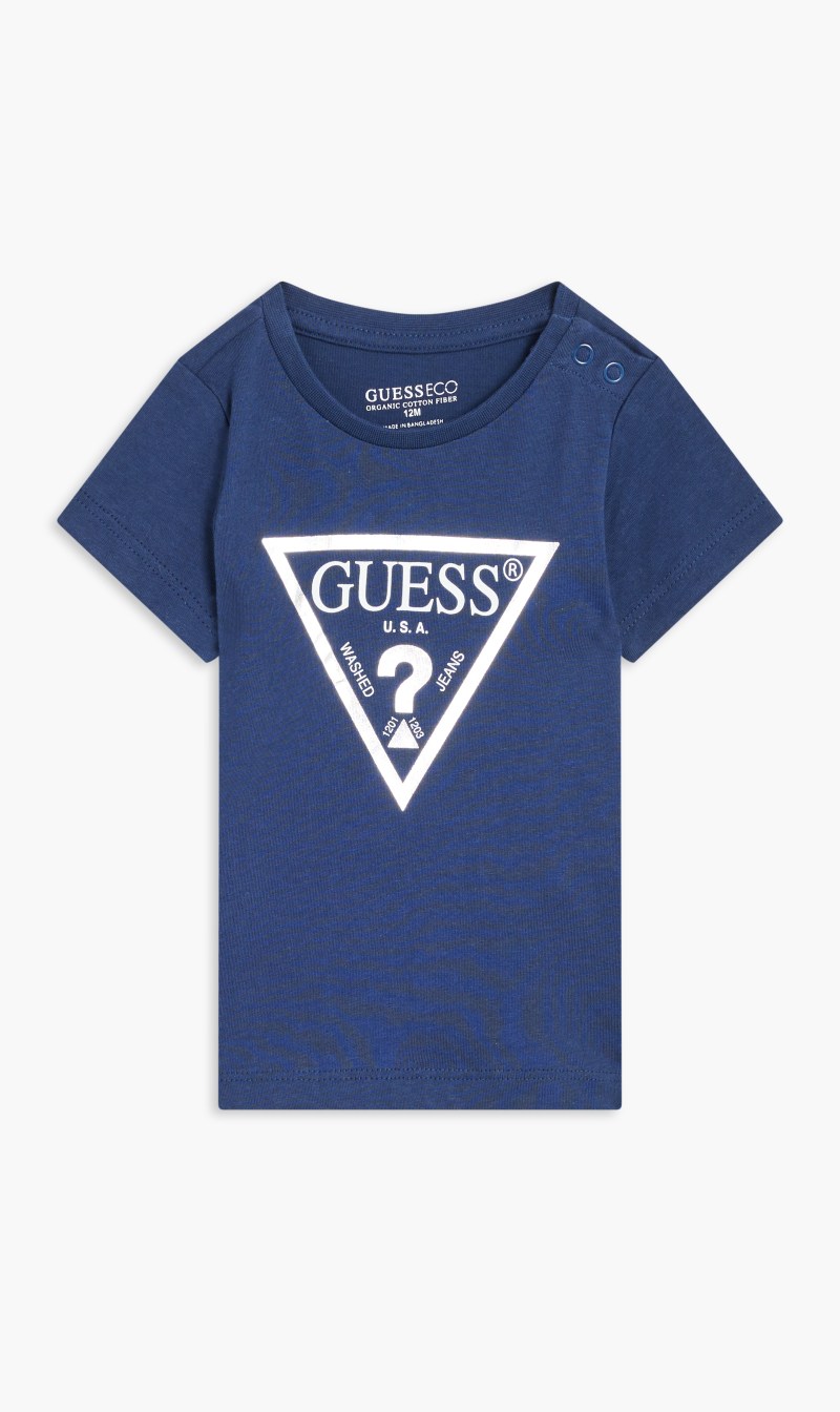 

Guess Blue Logo Crew Neck Tshirt for Girls | The Deal Outlet