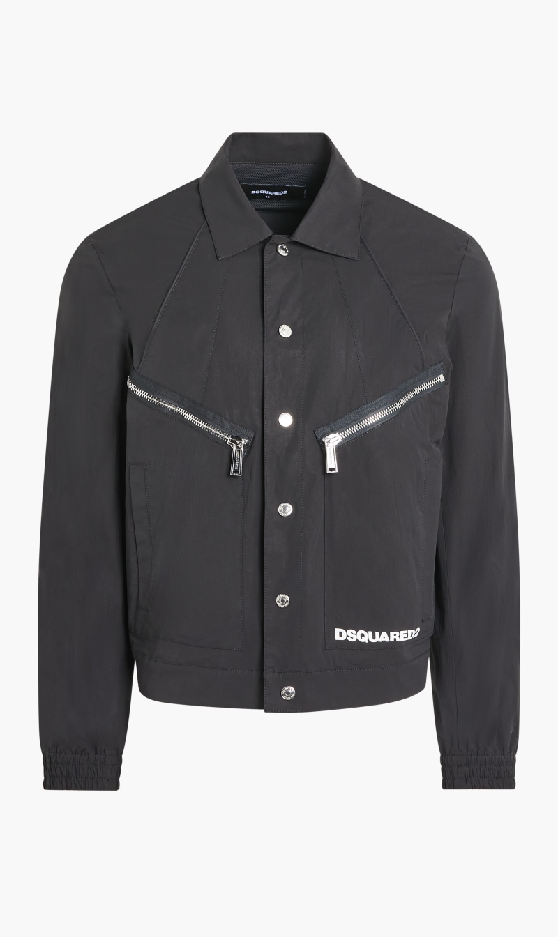 

Dsquared2 Black Minimalist Side Zip Sports Jacket for Men | The Deal Outlet