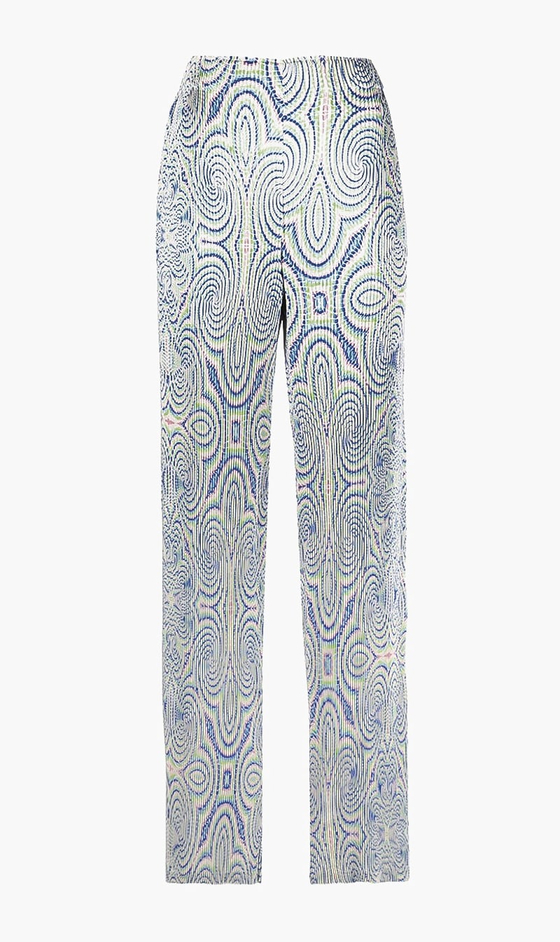 

Stella Mc Cartney Blue Hallucinogenic Pleated Trousers for Women | The Deal Outlet