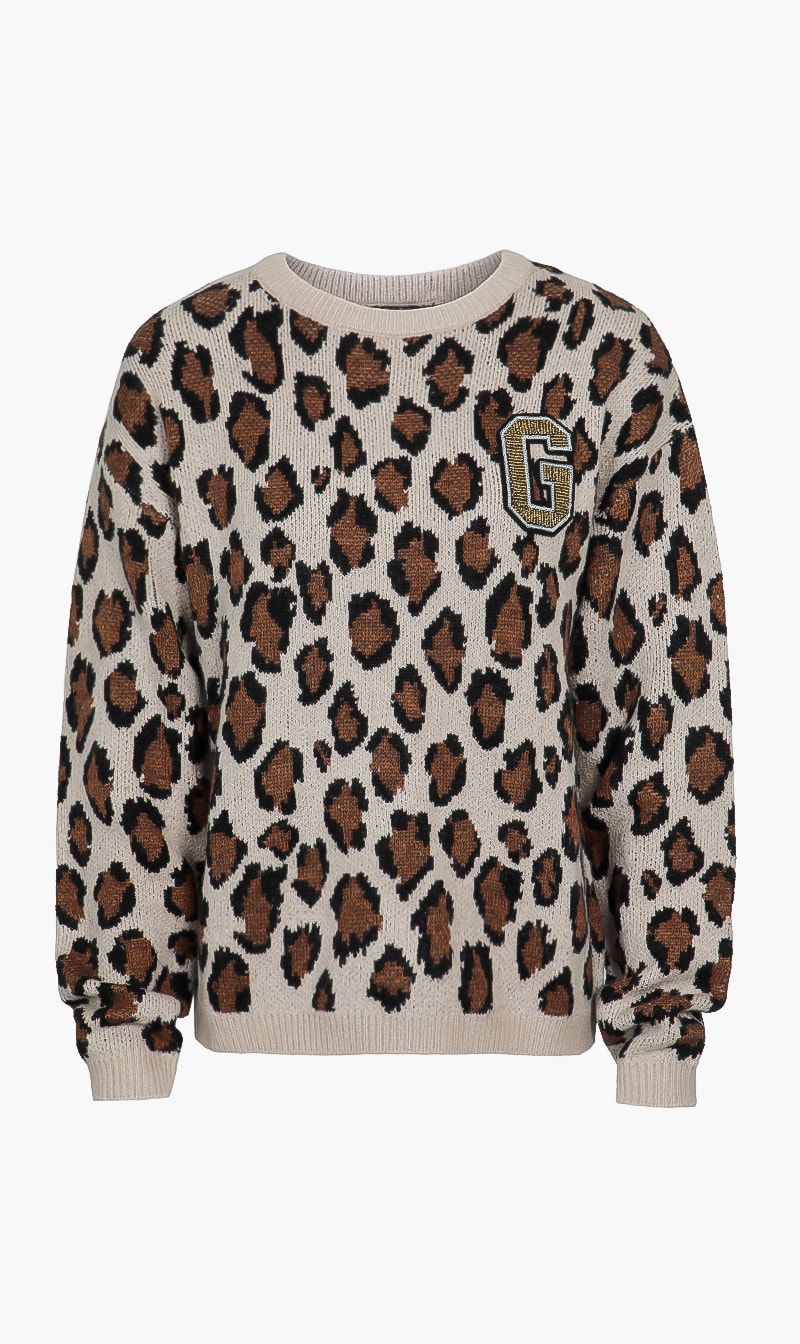 

Guess animal print sweater | the deal outlet, Brown