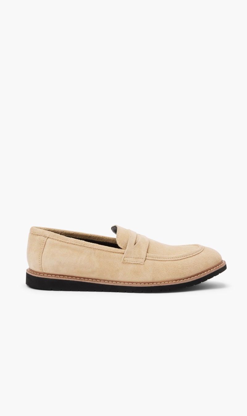 

Christian Vieri Beige Suede Leather Loafers for Men | The Deal Outlet