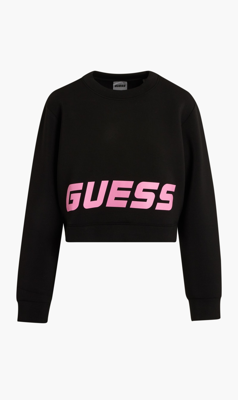 

Guess Black Aletha Scuba Cotton Sweatshirt for Women | The Deal Outlet