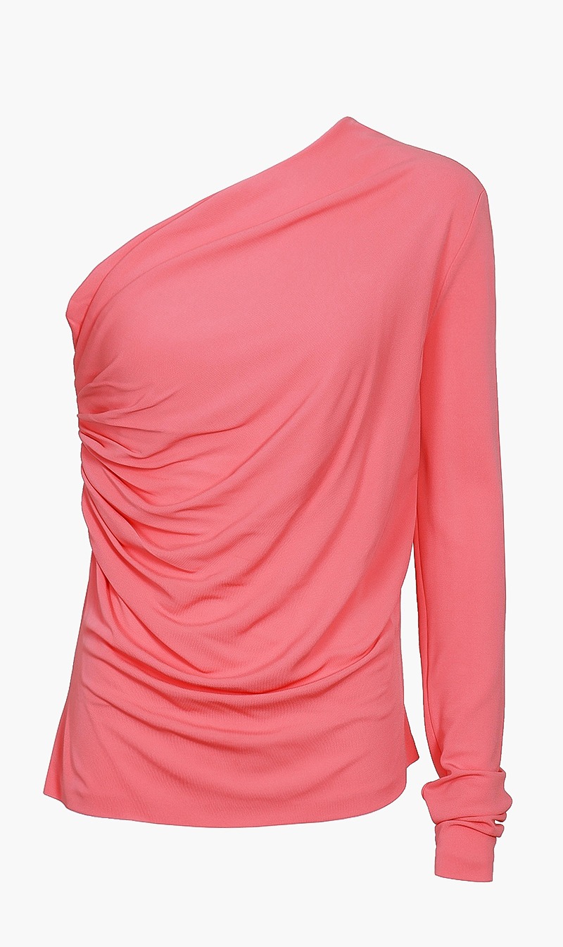 

Dsquared2 Pink One Shoulder Top for Women | The Deal Outlet