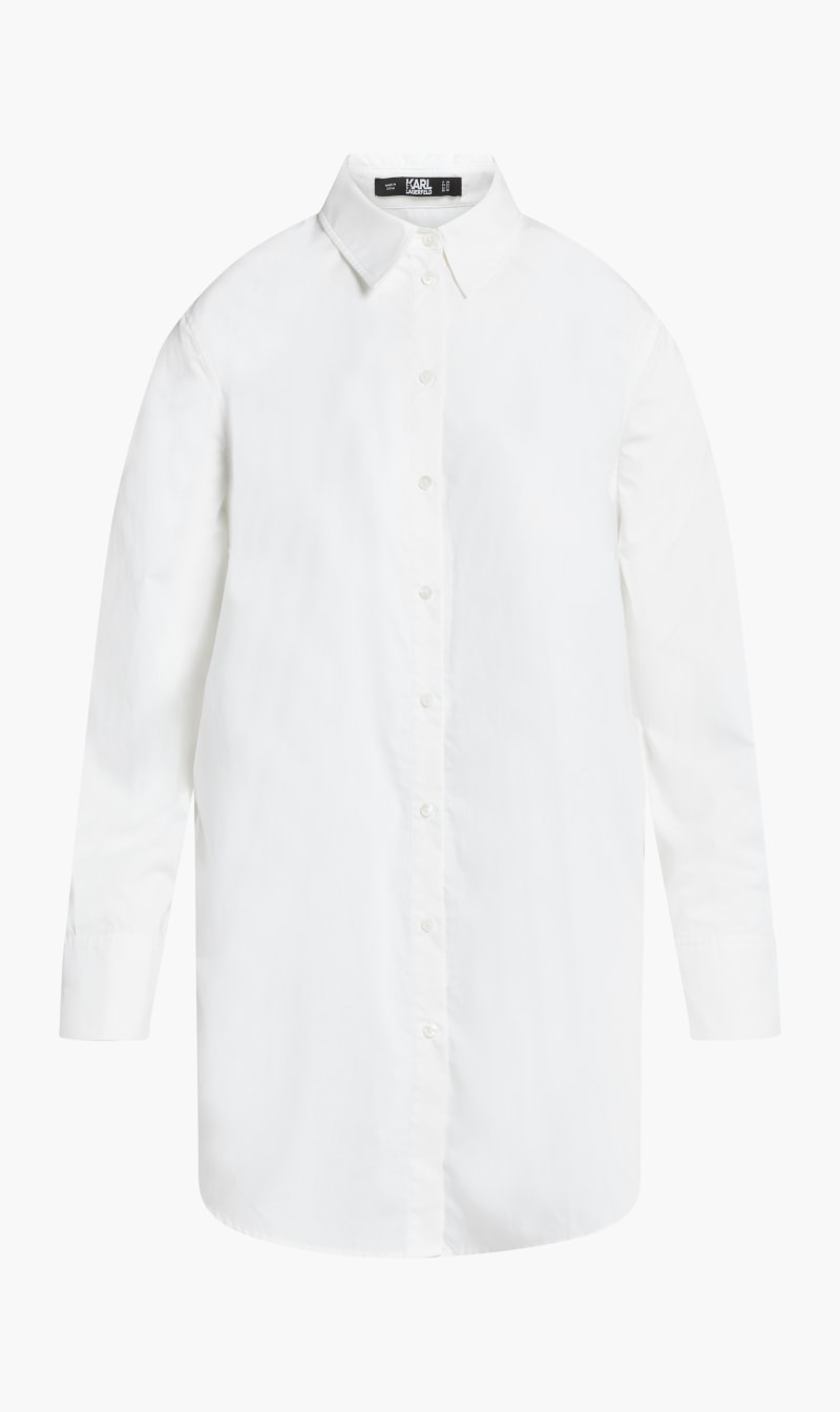 

Karl Lagerfeld White Open Back Tie Shirt for Women | The Deal Outlet