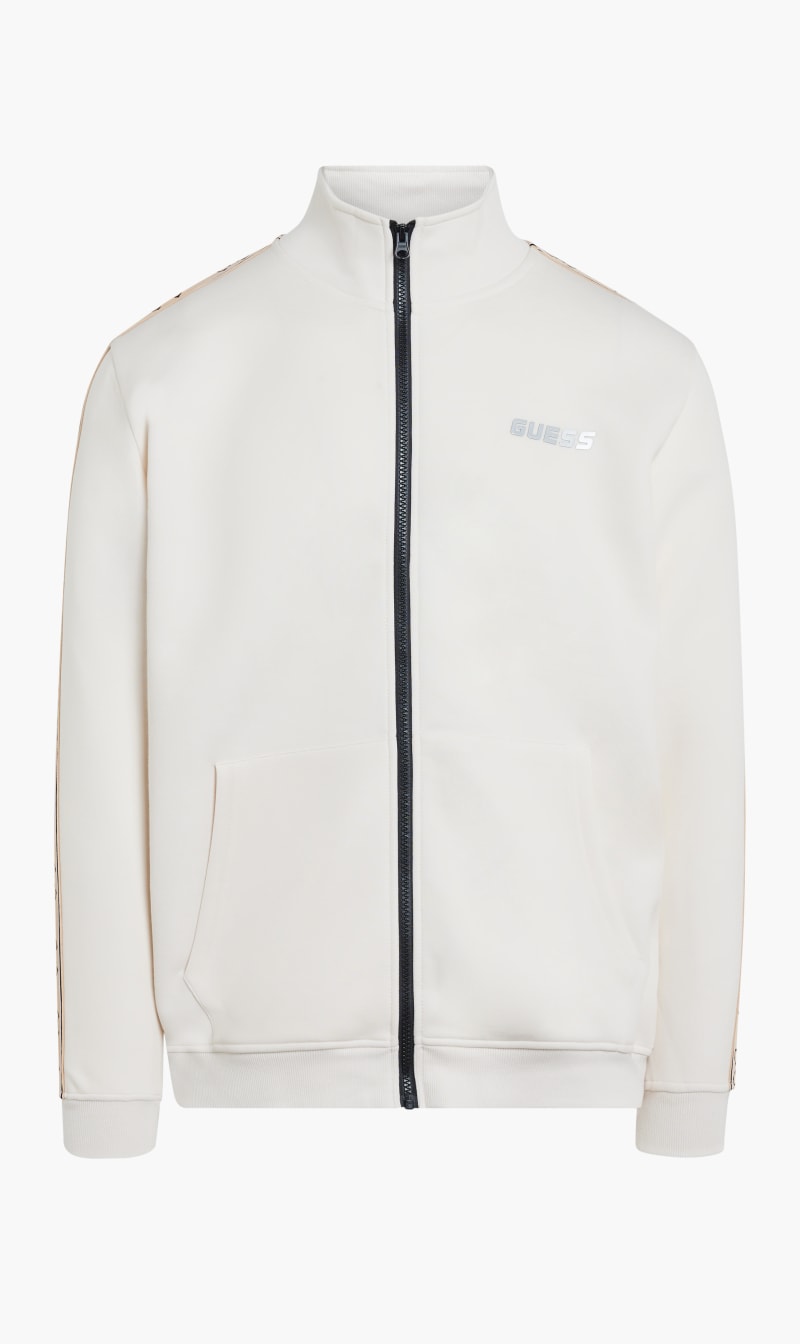 

Guess White Mickey Full Zip Recycled Sweater for Men | The Deal Outlet