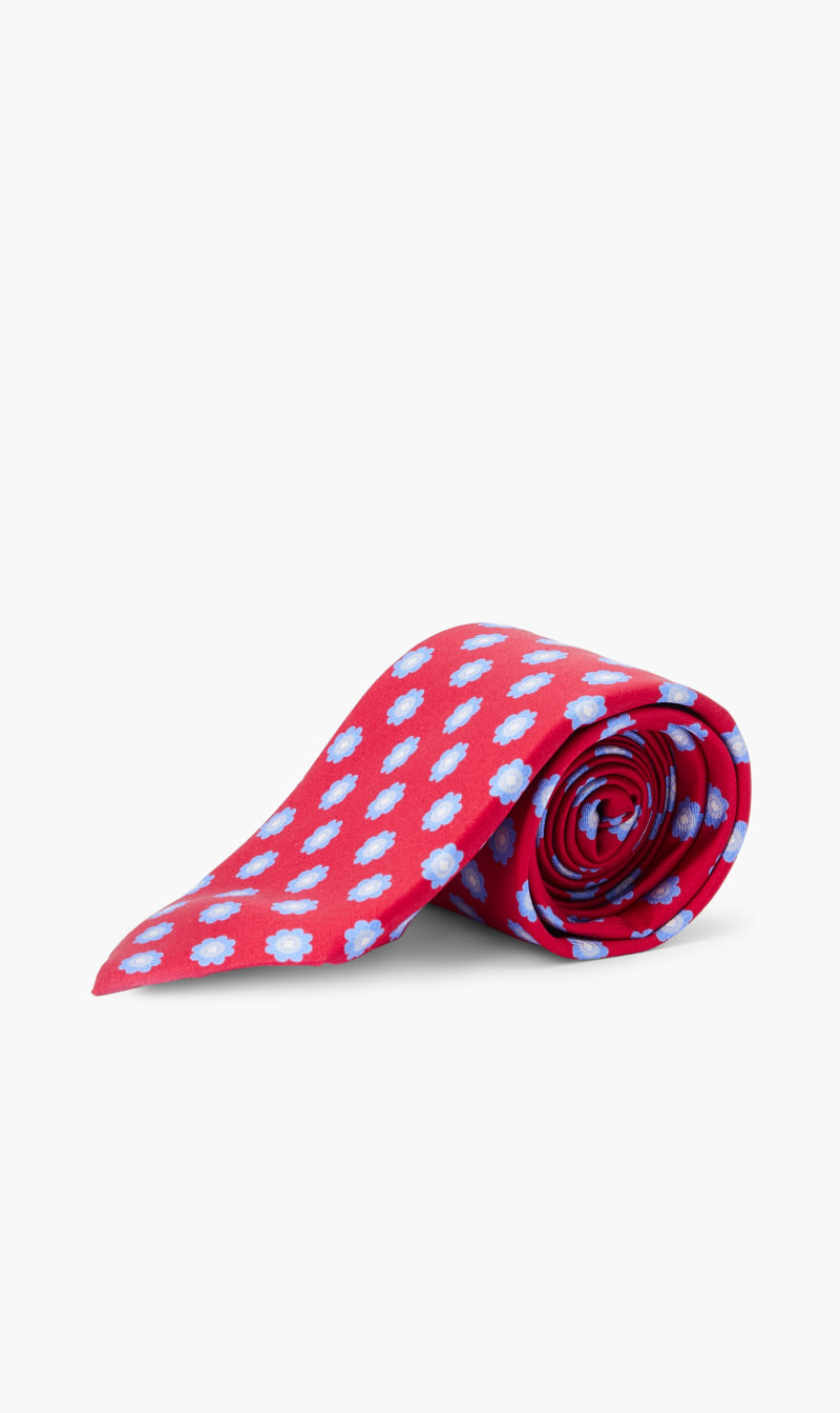 

Hackett London Red Floral Style Tie for Men | The Deal Outlet