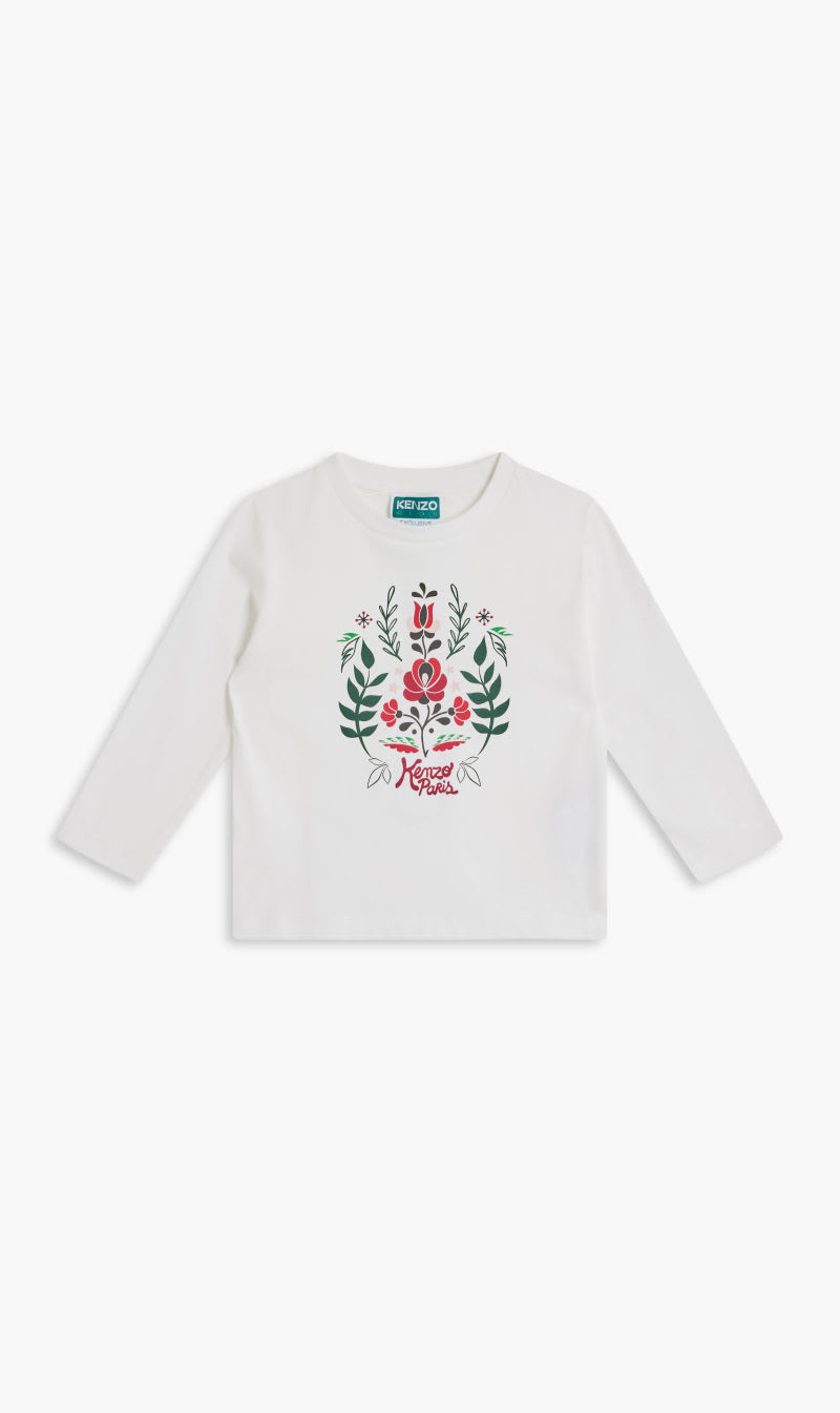 

Kenzo White Ls T-shirt Christmas for Girls | The Deal Outlet