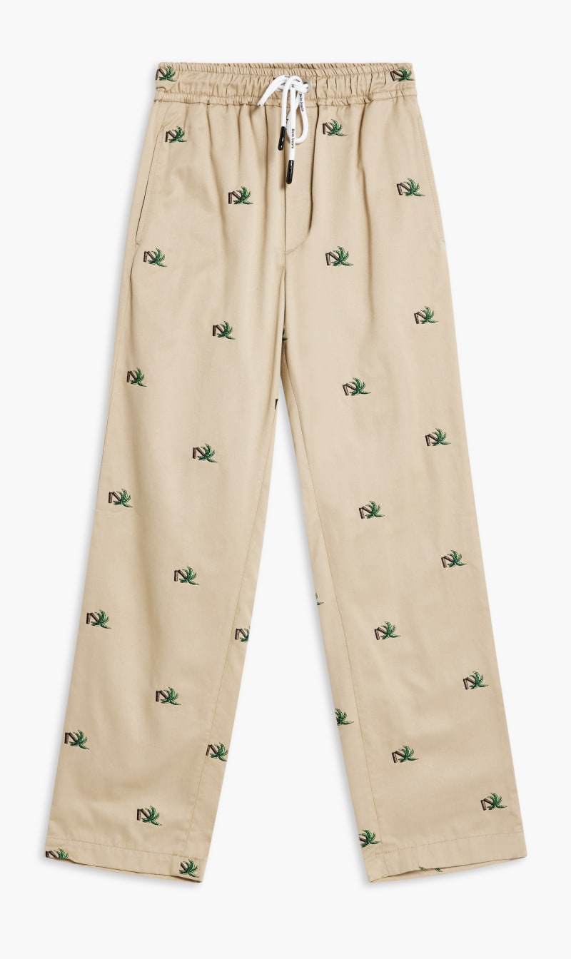 

Palm Angels Beige Broken Palm Chino Pants Beige Green for Men | The Deal Outlet