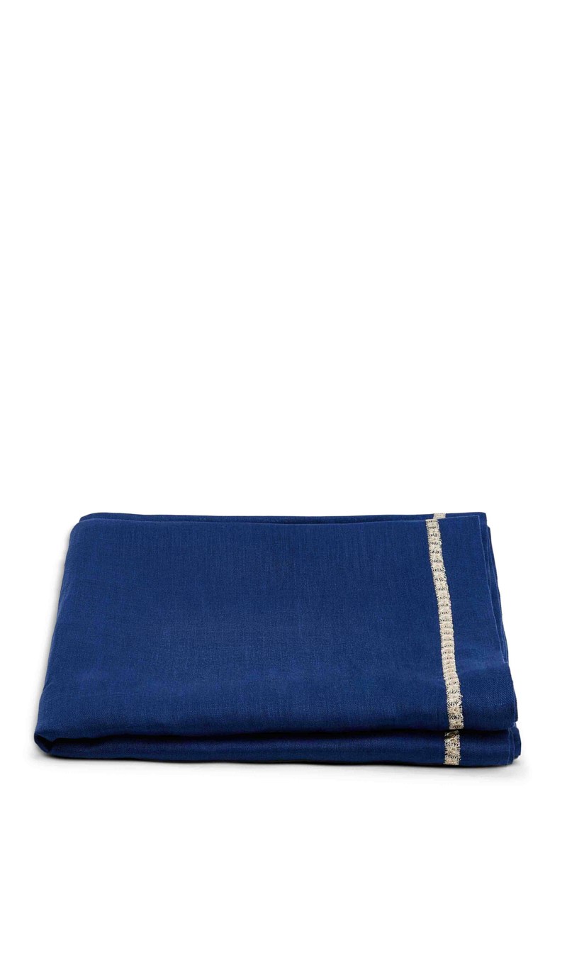 

Catherine Denoual Blue Rosely Table Runner | The Deal Outlet