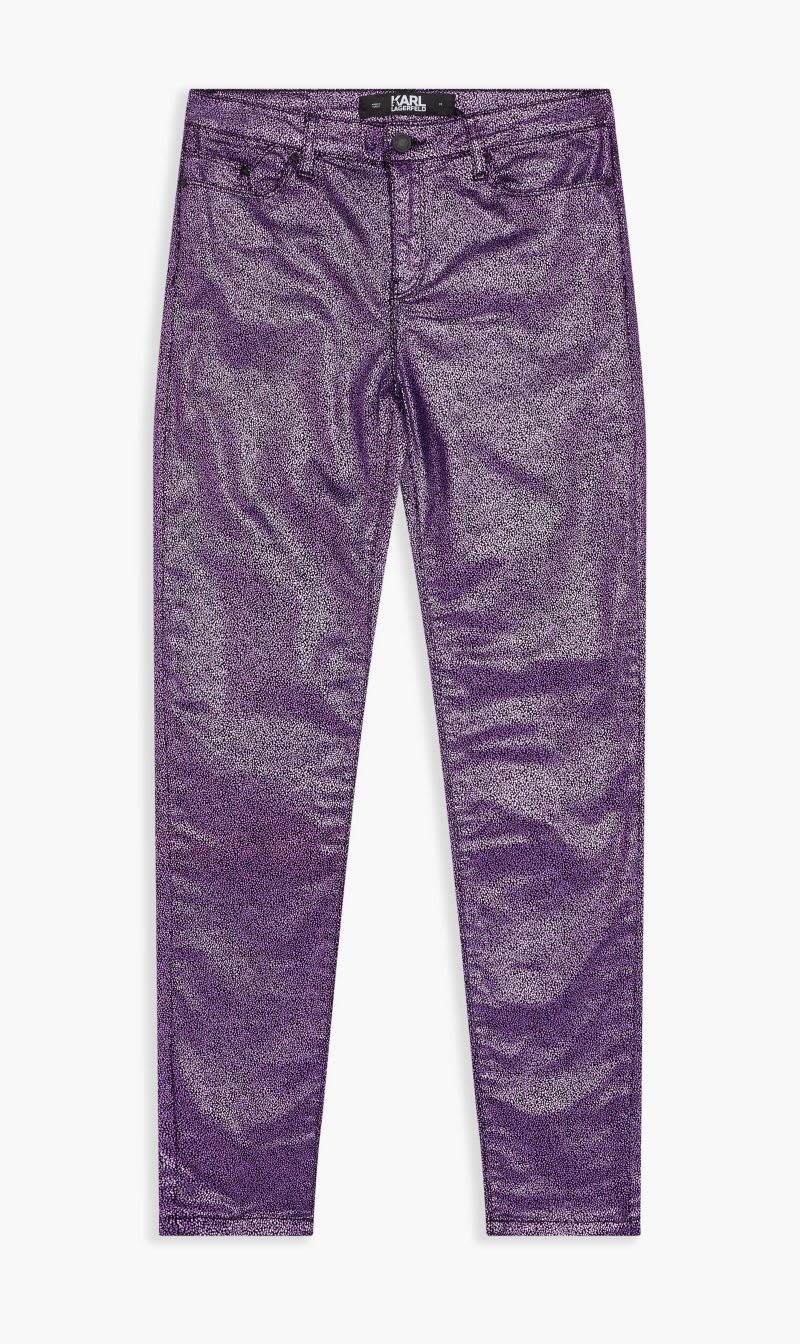 

Karl Lagerfeld Blue Shiny Skinny Denim Pants for Women | The Deal Outlet