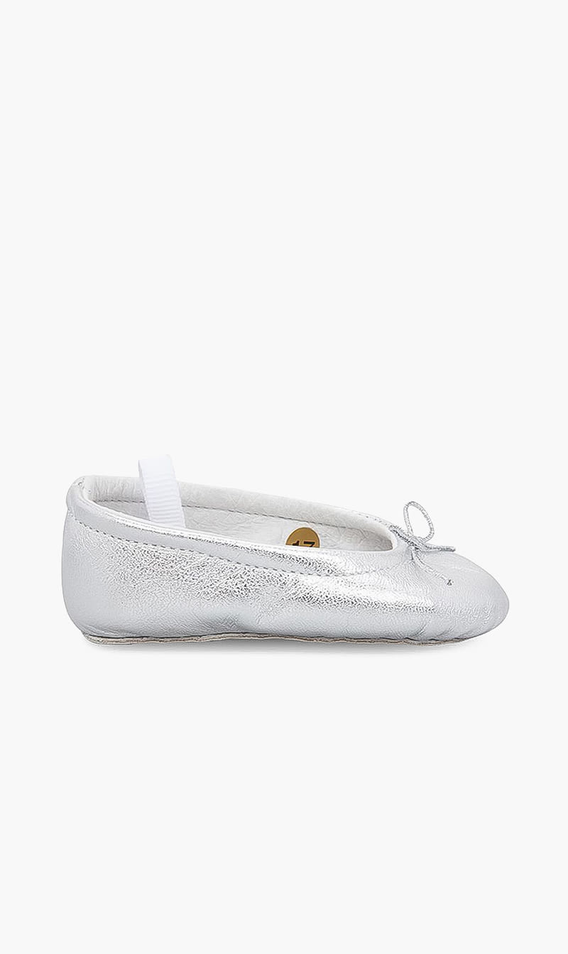 

Leather Ballerina Shoes, Silver