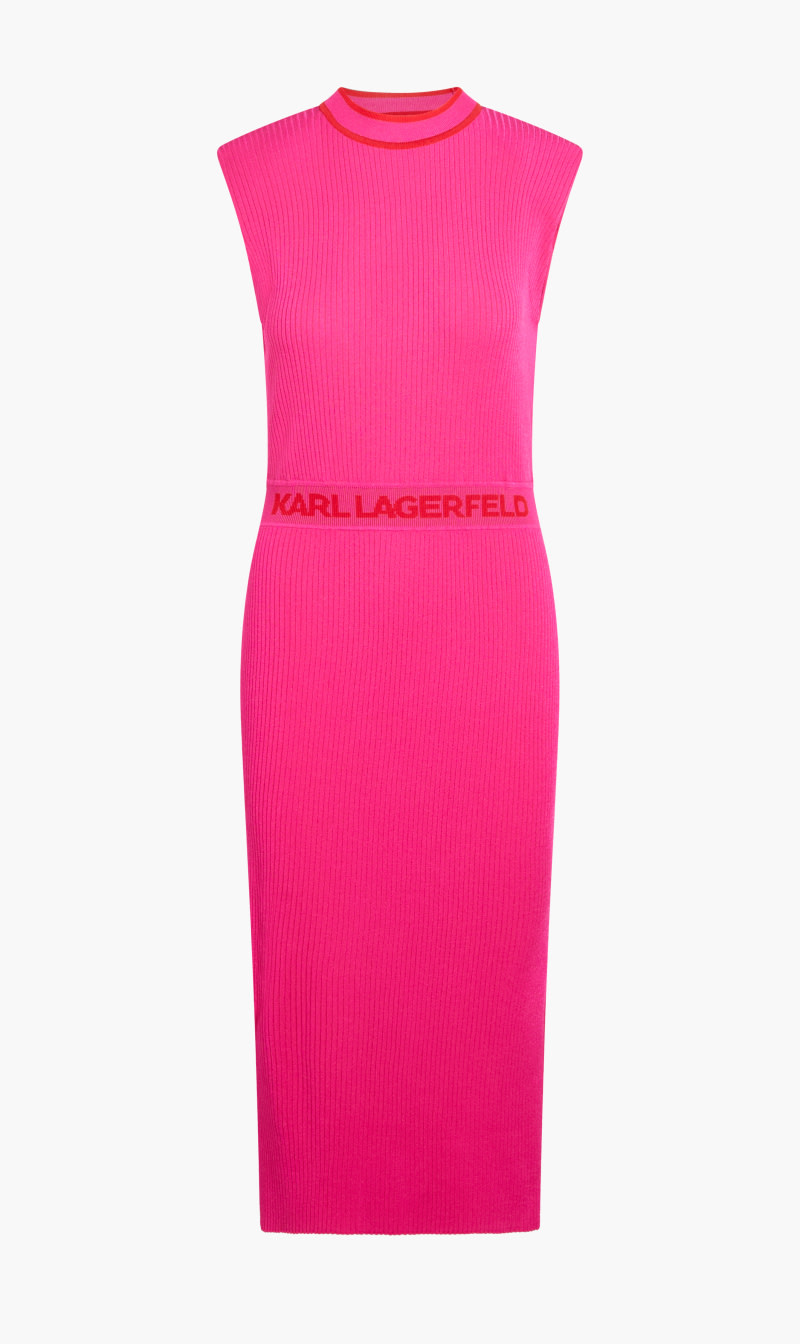 

Karl Lagerfeld Pink Slvs High Neck Knit Dress for Women | The Deal Outlet