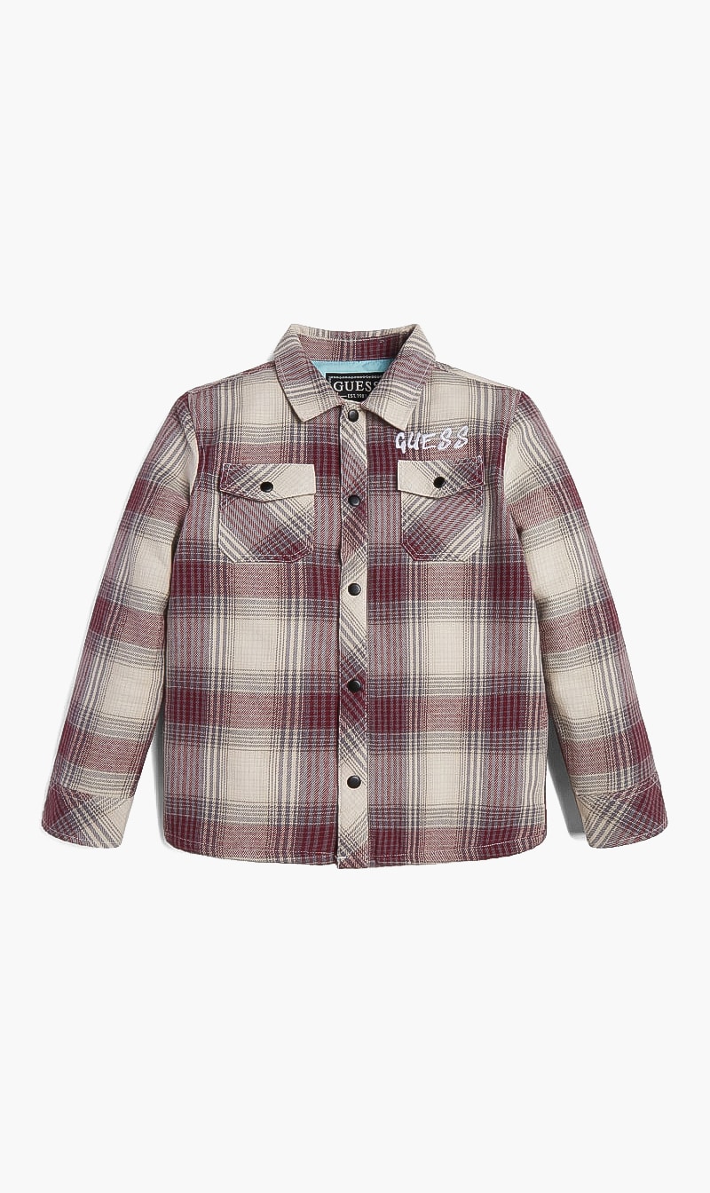 

Chequered Logo Jacket, Red