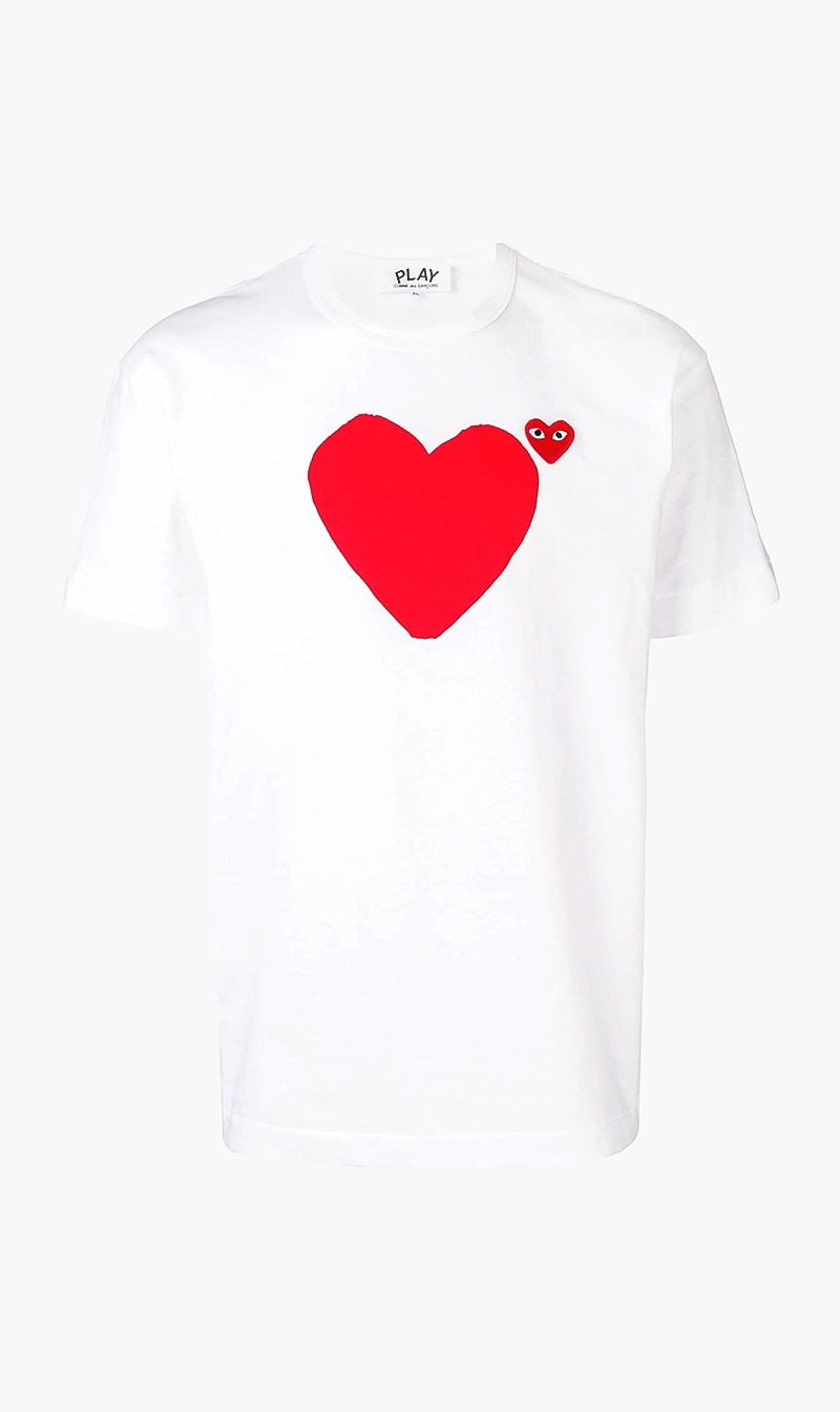 

Play Double Heart T-shirt, White