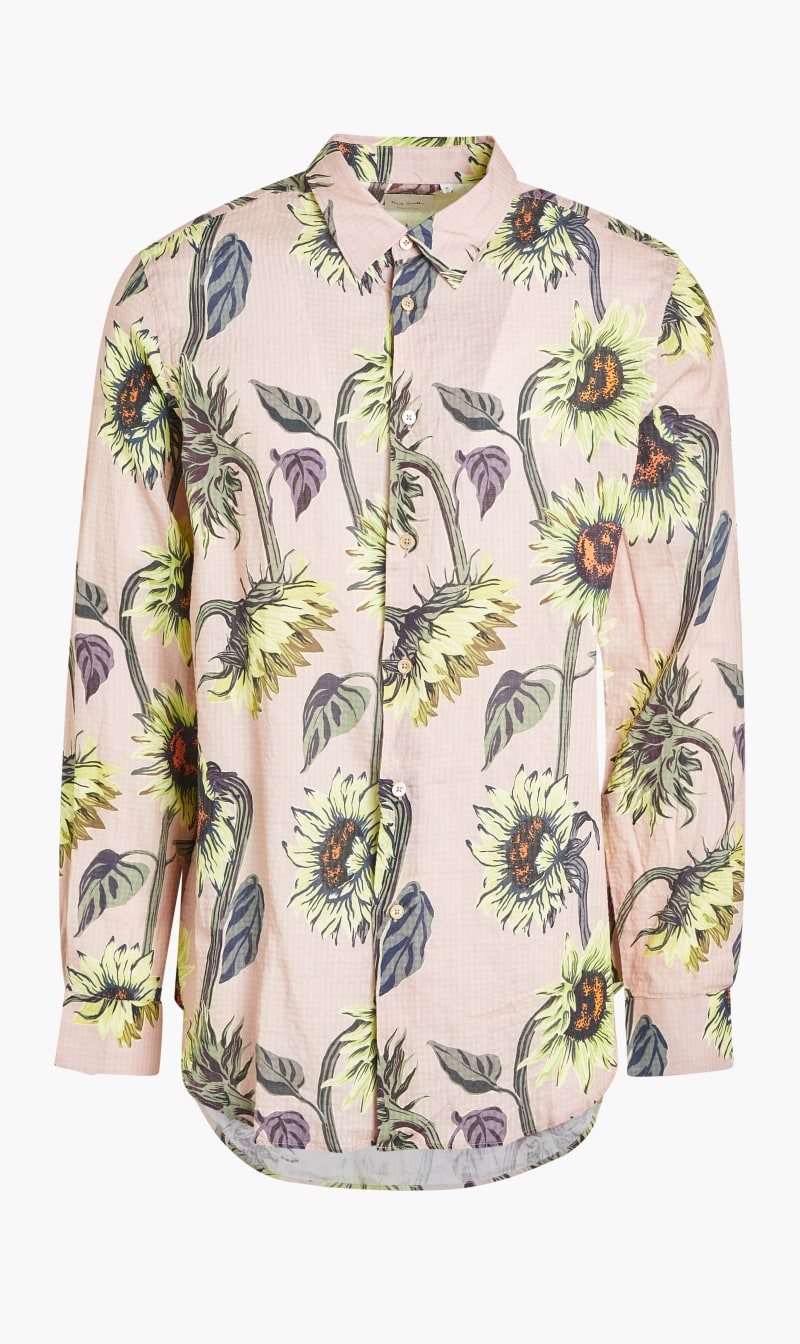 

Tailored Fit Sunflower Shirt, Pink