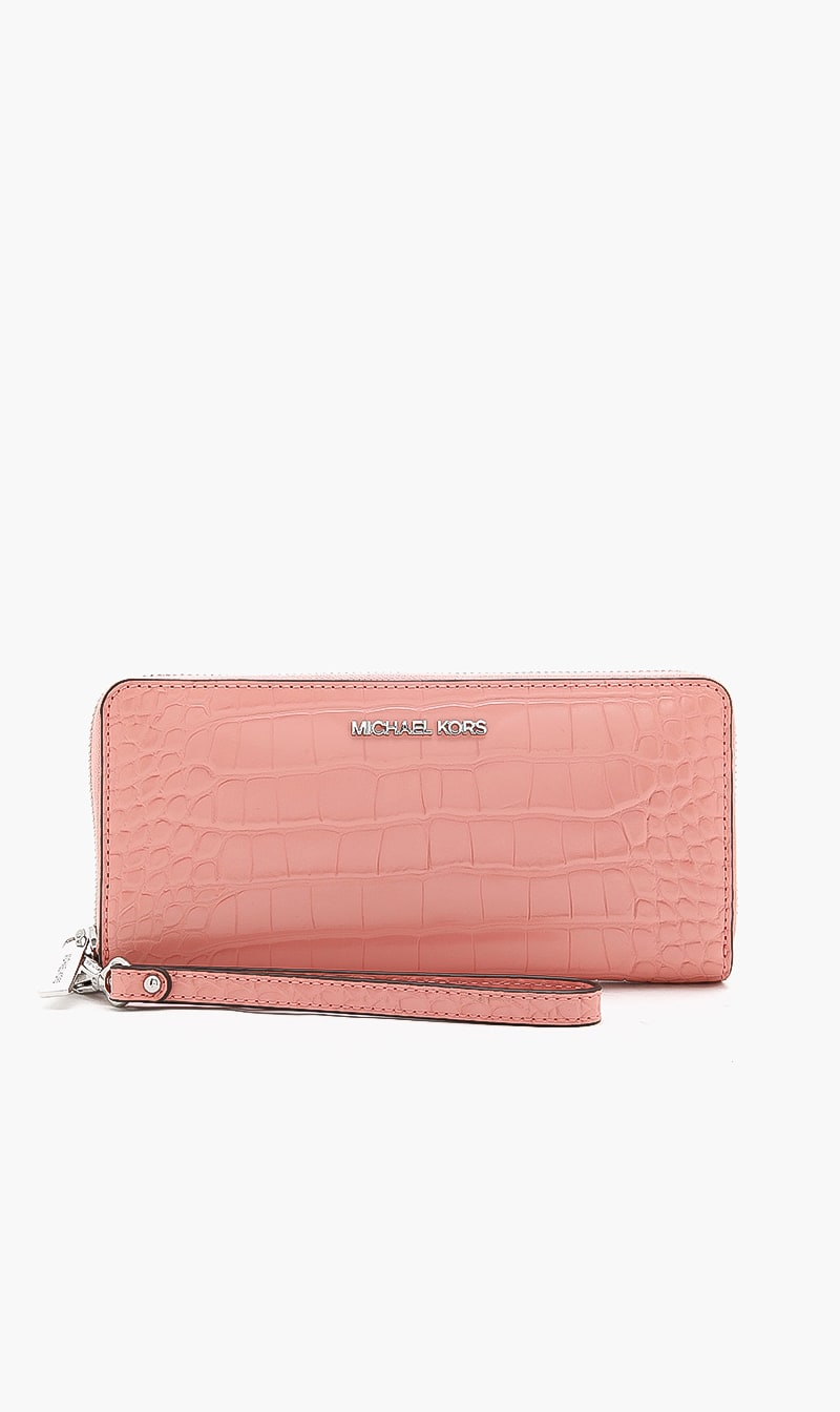 

Michael Kors Pink Jet Set Travel Wallet for Women | The Deal Outlet