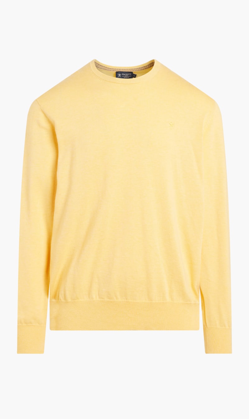 

Hackett London Yellow Cotton Silk Crew for Men | The Deal Outlet