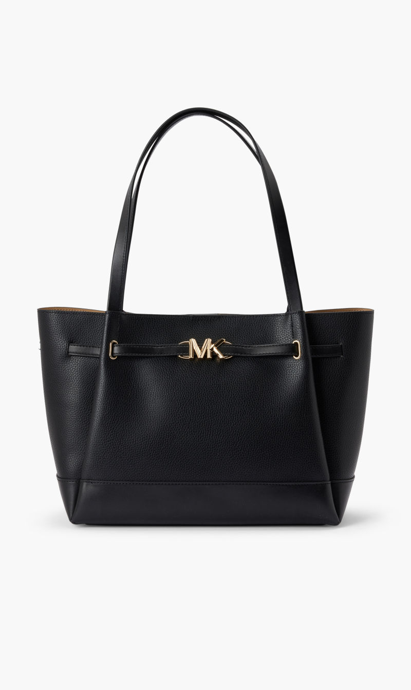 

Michael Kors Black Reed Lg Belted Tote for Women | The Deal Outlet