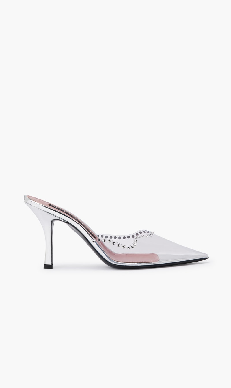 

Pvc Sabot Medium Heel+crystal, White