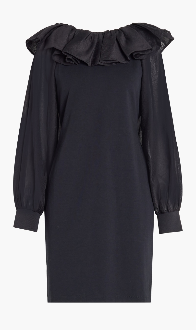 

Karl Lagerfeld Black Hun's Pick Big Collar Dress for Women | The Deal Outlet