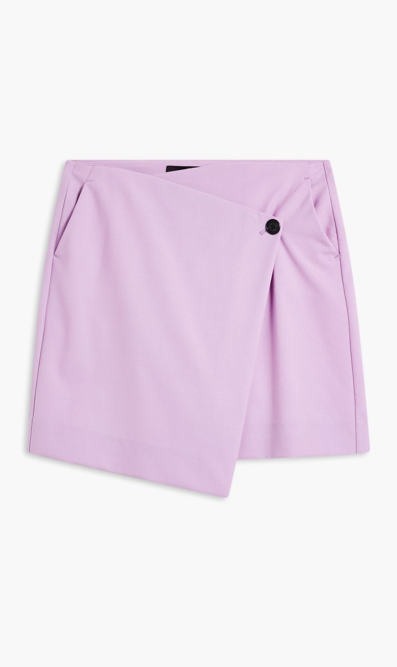 

Karl Lagerfeld Purple Hun Kim's Edit Wrap Skirt for Women | The Deal Outlet