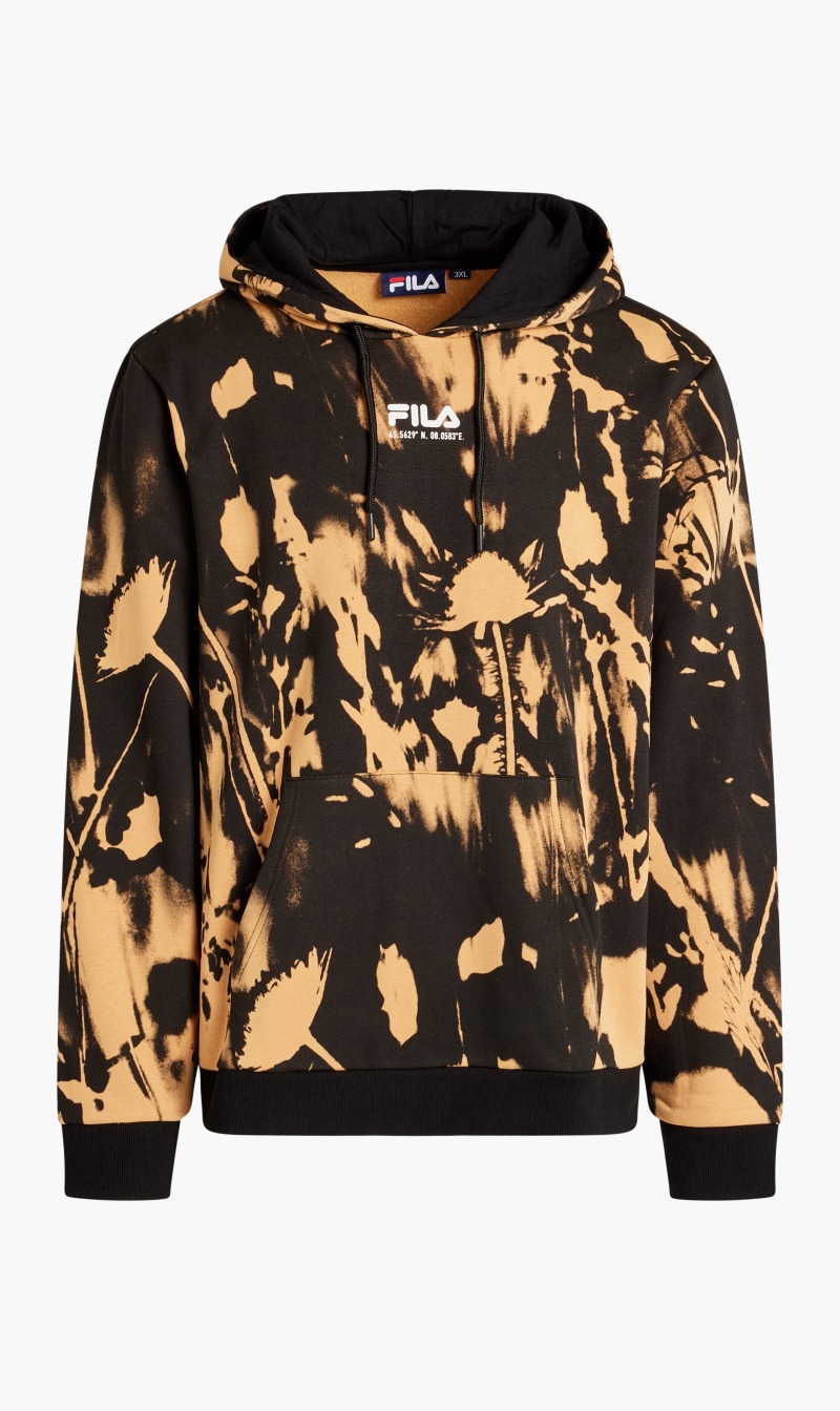 

Fila Black Burrow Aop Graphic Hoody for Men | The Deal Outlet